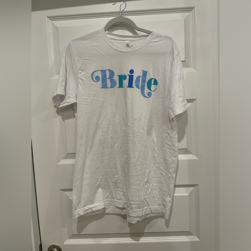 Bride- White & Blue Tshirt- Size Large